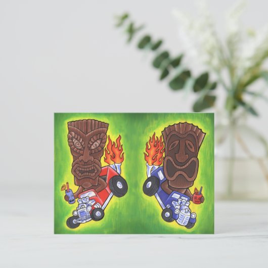 Carte postale Drivin Tikis (Debout devant)