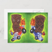 Carte postale Drivin Tikis (Devant / Derrière)