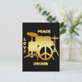 CARTE POSTALE DROGUES D'AMOUR DE LA PAIX (Debout devant)