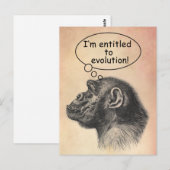 Carte Postale Droit à une évolution rapide (Devant / Derrière)
