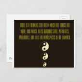 Carte Postale Droit d'attraction Citation - Ying Yang (Devant / Derrière)