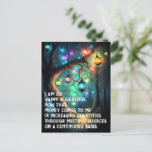 Carte Postale Droit d'attraction Manifestation de l'argent Citat (Debout devant)