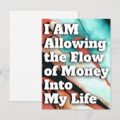 Carte Postale Droit d'attraction Manifestation de l'argent Citat (Devant / Derrière)