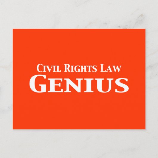 Carte Postale Droit des droits civils Cadeaux de génie (Devant)