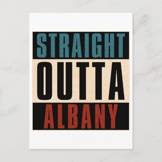 Carte Postale Droit devant Albany New York NY (Devant)