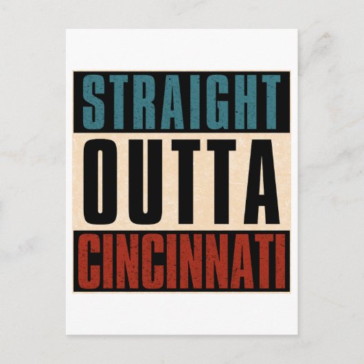 Carte Postale Droit devant Cincinnati Ohio OH (Devant)