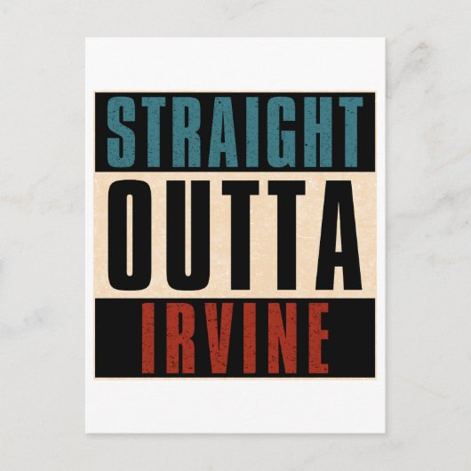 Carte Postale Droit devant Irvine California CA (Devant)