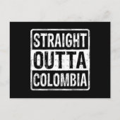 Carte Postale Droit devant la Colombie Noir Blanc (Devant)