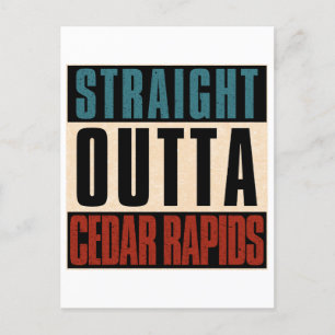 Carte Postale Droit devant les rapides de cèdre Iowa IA