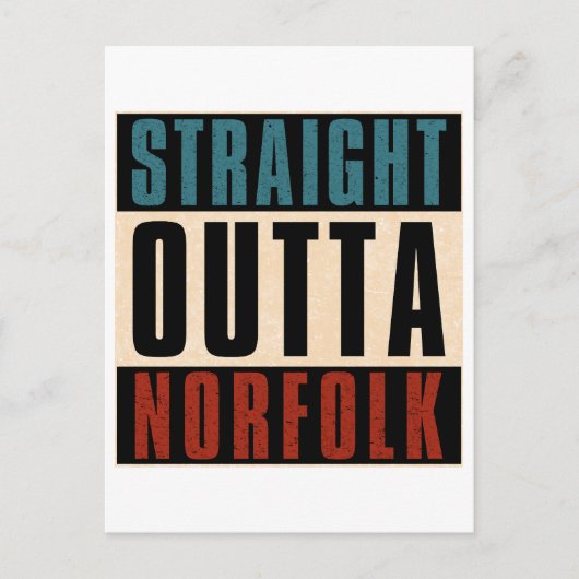 Carte Postale Droit devant Norfolk Virginia VA (Devant)