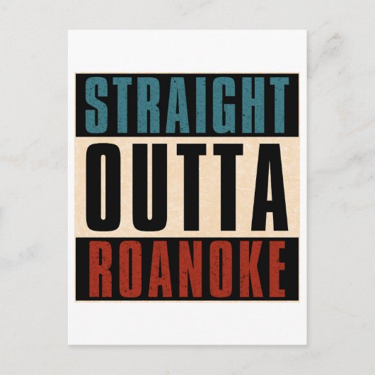 Carte Postale Droit devant Roanoke Virginia VA (Devant)