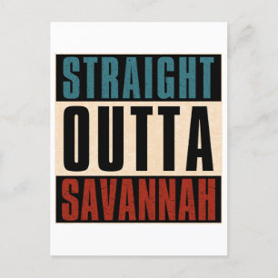 Carte Postale Droit devant Savannah Géorgie GA