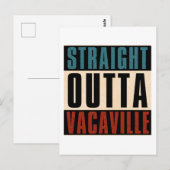 Carte Postale Droit devant Vacaville Californie CA (Devant / Derrière)