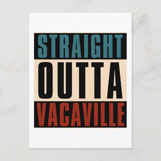 Carte Postale Droit devant Vacaville Californie CA (Devant)