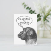 Carte Postale Droit d'évolution de grande singe (Debout devant)