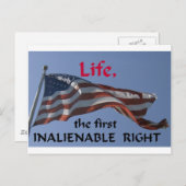 Carte Postale Droit inaliénable (Devant / Derrière)