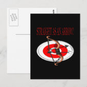 Carte Postale Droite Comme Une Flèche (Devant / Derrière)