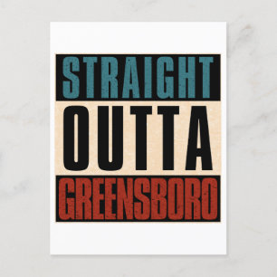 Carte Postale Droite direction Greensboro Caroline du Nord NC