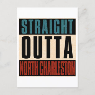 Carte Postale Droite en direction de North Charleston Caroline d