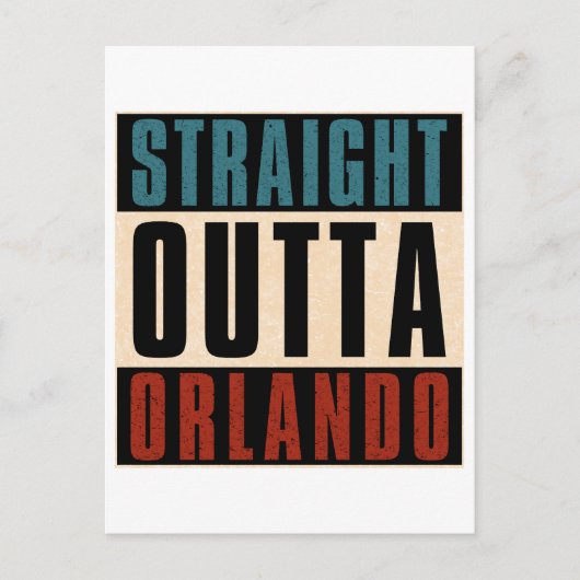 Carte Postale Droite en périphérie de Orlando Floride FL (Devant)