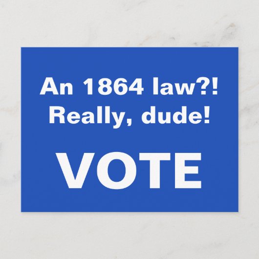 Carte Postale Droits de reproduction Arizona 1864 Loi (Devant)