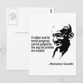 Carte Postale Droits des animaux (Devant / Derrière)