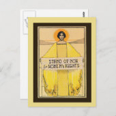 Carte postale Droits des femmes d'art vintage (Devant / Derrière)