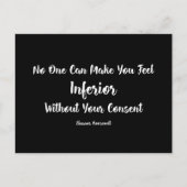 Carte Postale Droits des femmes | Sentiment d'infériorité Eleano (Devant)