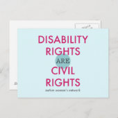 Carte postale Droits d'invalidité (Devant / Derrière)