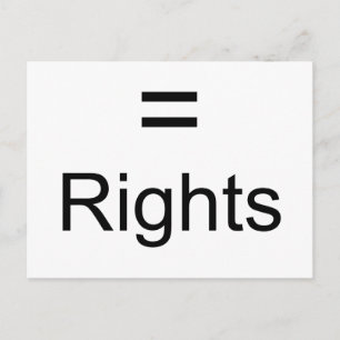 Carte Postale Droits égaux