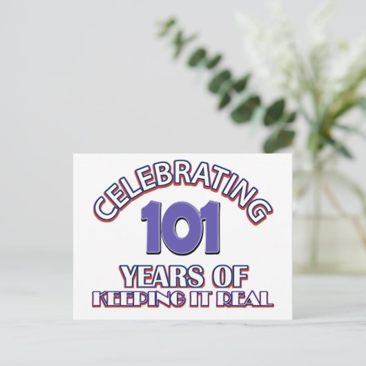 Carte Postale Drôle 101e anniversaire conceptions (Debout devant)
