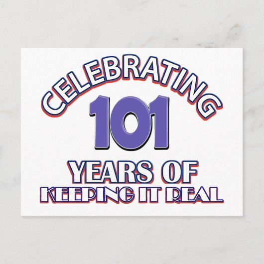 Carte Postale Drôle 101e anniversaire conceptions (Devant)