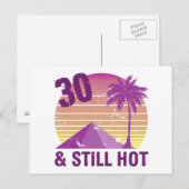 Carte Postale Drôle 30e Anniversaire Hot (Devant / Derrière)