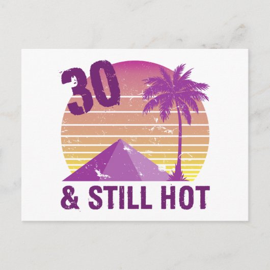 Carte Postale Drôle 30e Anniversaire Hot (Devant)