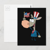 Carte Postale Drôle 4 Juillet Dessin (Devant / Derrière)