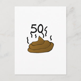 Carte Postale Drôle, "50 puants" 50e anniversaire design
