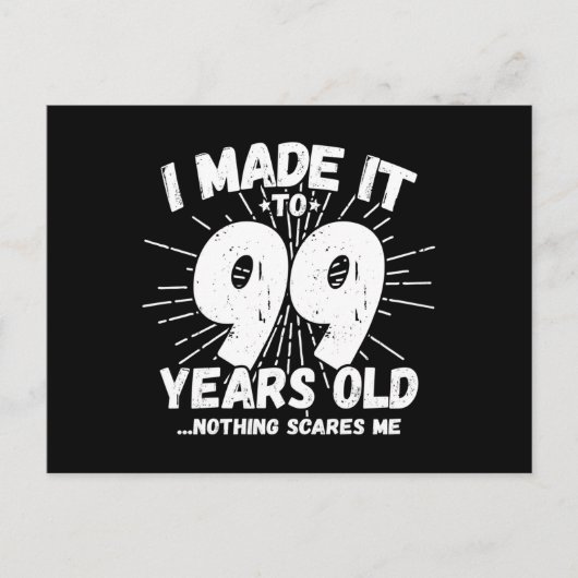 Carte Postale Drôle 99e Anniversaire Citation Sarcastique 99 Ann (Devant)