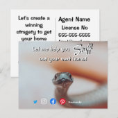 Carte Postale drôle agence immobilière reniflez votre prochaine  (Devant / Derrière)