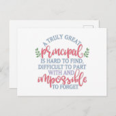 Carte Postale Drôle Appréciation de l'enseignant principal (Devant / Derrière)