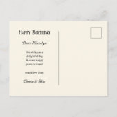 Carte Postale Drôle Aquarelle Cocktail Cocktail Anniversaire (Dos)