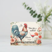 Carte Postale Drôle Aquarelle Cocktail Cocktail Anniversaire (Debout devant)