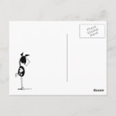 Carte Postale Drôle automne saison Horse & Papillon Cartoon (Dos)