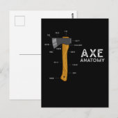 Carte Postale Drôle Ax Humour Hatchet Woodworking Ax Jeter (Devant / Derrière)