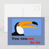 Carte Postale Drôle bande dessinée Toucan oiseau blague ond line (Devant / Derrière)