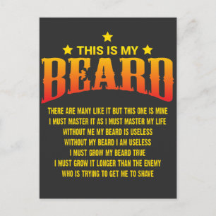 Carte Postale Drôle Barbe Dit - Cadeau Fête des pères