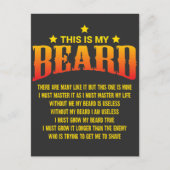 Carte Postale Drôle Barbe Dit - Cadeau Fête des pères (Devant)