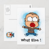 Carte postale "drôle bébé" Quoi d'autre ! (Devant / Derrière)