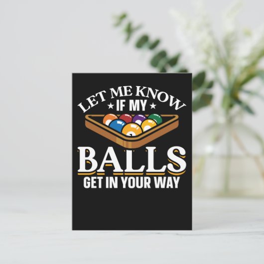 Carte Postale Drôle Billard Citations de pool joueurs (Debout devant)