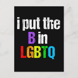 Carte Postale Drôle Bisexuel LGBTQ Humour arc-en-ciel