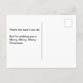 Carte Postale Drôle Black Ho Ho Père Noël Chat de Noël (Dos)